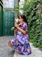 Платье А-силуэта фиолетовое с цветочным принтом | 6398594 | фото 5