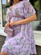 Сукня А-силуету фіолетова з принтом | 6398595 | фото 5