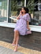 Сукня А-силуету фіолетова з принтом | 6398595 | фото 7