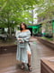 Сукня А-силуету кольору хакі з принтом | 6398598 | фото 5