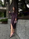 Сукня А-силуету чорна з квітковим принтом | 6398602 | фото 3