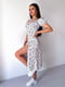 Платье А-силуэта белое с цветочным принтом | 6398604 | фото 2