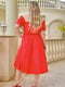 Сукня А-силуету червона у горох | 6398611 | фото 3
