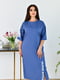 Сукня синя з принтом | 6398976 | фото 2