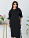 Платье черное с принтом | 6398979 | фото 4