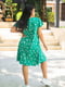 Платье А-силуэта зеленое в горох | 6398990 | фото 4