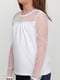 Блуза белая с гипюровыми вставками | 6399919 | фото 3