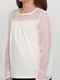 Блуза молочного цвета с гипюровыми вставками | 6399920 | фото 3