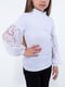 Блуза белая с гипюром | 6400080 | фото 3