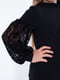 Блуза черная с гипюром | 6400081 | фото 2