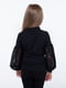 Блуза черная с гипюром | 6400081 | фото 4