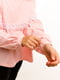 Блуза розовая с кружевом | 6400445 | фото 3