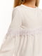 Блуза молочного цвета с кружевом | 6400446 | фото 2