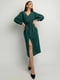 Сукня А-силуету смарагдового кольору | 6327886 | фото 3