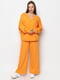 Пуловер оранжевый с вышивкой | 6330073 | фото 3