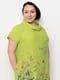 Сукня А-силуету зелена в квітковий принт | 6401296 | фото 3