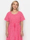 Сукня А-силуету рожева в принт | 6401300 | фото 2