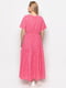 Платье А-силуэта розовое в принт | 6401300 | фото 3