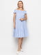 Сукня А-силуету синя в смужку | 6401317