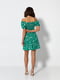 Сукня А-силуету зелена в горошок | 6401359 | фото 3