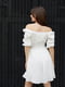 Платье А-силуэта белое | 6401360 | фото 4
