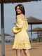 Сукня А-силуету жовта | 6401363 | фото 2