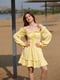 Сукня А-силуету жовта | 6401363 | фото 3