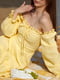 Сукня А-силуету жовта | 6401363 | фото 4
