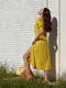 Платье А-силуэта желтое в принт | 6401374 | фото 3