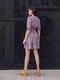 Сукня А-силуету пудрового кольору в принт | 6401382 | фото 3
