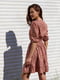 Сукня А-силуету карамельного кольору в принт | 6401383 | фото 2