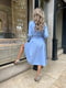 Платье А-силуэта голубое | 6404127 | фото 3