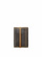 Шкіряний кард-кейс темно-коричневий з помаранчевим | 6401803 | фото 5