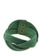Шкіряний браслет-косичка зелений | 6401854 | фото 5