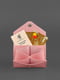 Шкіряний кард-кейс (Гармошка) рожевий з мандалою | 6402144 | фото 2