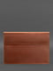 Шкіряний чохол-конверт на магнітах для MacBook 13 світло-коричневий  | 6402592 | фото 2