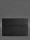 Шкіряний чохол-конверт на магнітах для MacBook 13 чорний  | 6402594 | фото 2