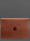 Шкіряний чохол-конверт на магнітах для MacBook 16" коричневий | 6402628 | фото 2