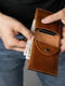 Шкіряний гаманець Mini з монетницею світло-коричневий | 6402712 | фото 3