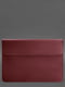 Шкіряний чохол-конверт на магнітах для MacBook 16" бордовий  | 6402893 | фото 2