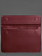 Шкіряний чохол-конверт на магнітах для MacBook 16" бордовий  | 6402893 | фото 3