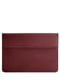 Шкіряний чохол-конверт на магнітах для MacBook 16" бордовий  | 6402893 | фото 4