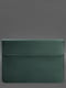 Шкіряний чохол-конверт на магнітах для MacBook 16" зелений  | 6402894 | фото 2