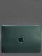 Шкіряний чохол-конверт на магнітах для MacBook 16" зелений  | 6402894
