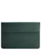 Шкіряний чохол-конверт на магнітах для MacBook 16" зелений  | 6402894 | фото 4