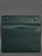 Шкіряний чохол-конверт на магнітах для MacBook 16" зелений | 6403274 | фото 3