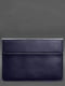 Шкіряний чохол-конверт на магнітах для MacBook 16" синій | 6403275 | фото 2