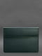 Шкіряний чохол-конверт на магнітах для MacBook 14 зелений | 6403321 | фото 2