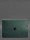 Шкіряний чохол-конверт на магнітах для MacBook 14 зелений | 6403322