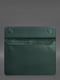 Шкіряний чохол-конверт на магнітах для MacBook 14 зелений | 6403322 | фото 3